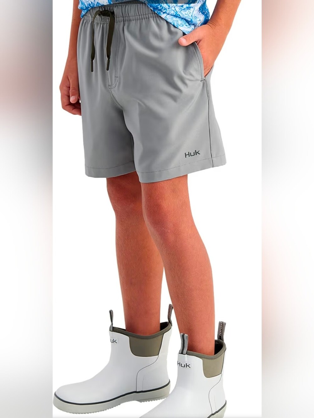 NEW Huk Boys XL Gray Pursuit Volley Shorts